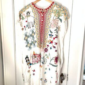 Johnny Was Embroidered Tunic - Size Large - Stunning Embroidery